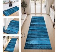 ZESEWU Carpet Runner Hallway Runner Rug Non-Slip Area Rugs Washable Durable Floor Rug Blue 60X250CM Entryway Corridor Runner Rugs for Living Room Bedroom Home Office Kitchen Modern Indoor Floor Mats