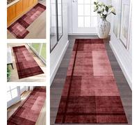 ZESEWU Hallway Runner Rug Door Mats Indoor Non Slip Area Rug Runner 40X180CM Carpet Runners for Hallways Red Washable Runner Rug for Kitchen Living Room Bedroom Door Entrance Décor Laundry Room