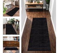 ZESEWU Runner Rug for Hallway Black Grey Long Kitchen Rug non slip washable Runner Doormat 120X200CM Area Carpet Runner Hallway Living Room Bedroom anti slip Indoor Entryway Mats Width 40cm- 120cm