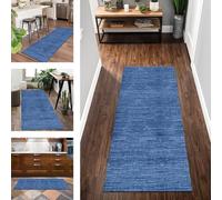 ZESEWU Runner Rug for Hallway Blue Long Kitchen Rug non slip washable Runner Doormat Indoor 80X200CM Area Carpet Runner Hallway Living Room Bedroom anti slip Indoor Entryway Mats Width 40cm- 120cm