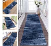 ZESEWU Runner Rugs & Carpets for Hallway Kitchen Non Slip Door Mats Blue Abstract Area Rug 50X200CM Carpet Runners for Hallways Washable Living Room Bedroom Laundry Room Indoor Entryway Mats