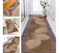ZESEWU Runner Rugs & Carpets for Hallway Kitchen Non Slip Door Mats Brown Abstract Area Rug 70X150CM Carpet Runners for Hallways Washable Living Room Bedroom Laundry Room Indoor Entryway Mats