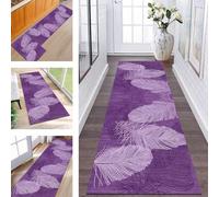 ZESEWU Runner Rugs & Carpets for Hallway Kitchen Non Slip Door Mats Purple Abstract Area Rug 50X200CM Carpet Runners for Hallways Washable Living Room Bedroom Laundry Room Indoor Entryway Mats