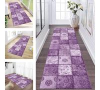 ZESEWU Runner Rugs & Carpets for Hallway Kitchen Non Slip Door Mats Purple Boho Area Rug 50X120CM Carpet Runners for Hallways Washable Living Room Bedroom Laundry Room Indoor Entryway Mats