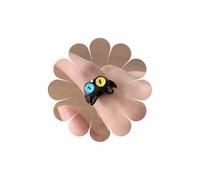 Zeshimb Cute Cat Ring for Women Adjustable Open Kitty-shaped Ring Lovely Black Cat Crystal Eye Ring Kitten Pet Gift Jewelry for Pet Lovers