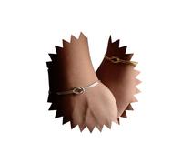 Zeshimb Snake Chain Infinity Bracelets Gold Silver Love Knot Bracelets Layered Round Snake Chain Knotted Couple Bracelets Endless Love Friendship Bracelets Jewelry for Women