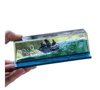ZEshops Ghost Ship Black Pearl Ship in A Bottle Fluid Liquid Drift Bottle Living Room Decoration Acrylic Gift Floating Boat Home Decor