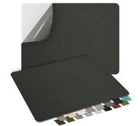 ZESION 2Pcs Self-Adhesive Linen Fabric Patches, Quick Repair for Sofas, Tents, Car Seats/8" x 11", Flower Black