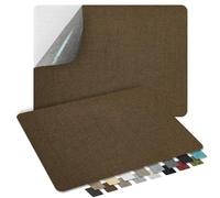 ZESION 2Pcs Self-Adhesive Linen Fabric Patches, Quick Repair for Sofas, Tents, Car Seats/8" x 13", Dark Coffee Color