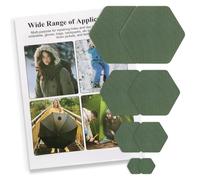 ZESION 8 Pcs Down Jacket Repair Patches - Highly Effective Repair of Nylon Fabric, Waterproof Self-Adhesive Repair Patch for Down Jackets, Tents, Raincoats, Outdoor Equipment (Army Green)