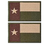 ZESION Army Green US Texas Flag Patches, Tactical Morale Patches Hook and Loop Military Patch for Caps Bags Vests Military Uniforms/2PCS