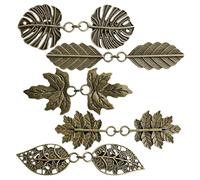 ZESION Vintage Shirt Clips & Cape Sweater Cardigan Shawl Cloak Clips - 4Pc, Stainless Steel
