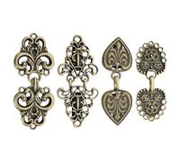 ZESION Vintage Shirt Clips Dress Cinch Clips Cape Sweater Cardigan Shawl Clips Cloak Clips for Women Clips - 4Pc, Stainless Steel, no gemstone