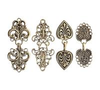 ZESION Vintage Shirt Clips & Sweater Clips - 4Pc, Stainless Steel, No Gemstone