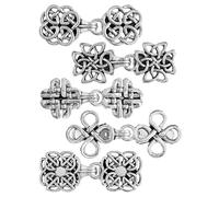 ZESION Vintage Sweater Clips - 4Pc, Stainless Steel, No Gemstone