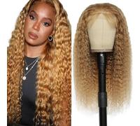 Zeslaerr Body Wave Human Hair Wig 5 x 5 HD Frontal Lace Wig Real Hair Wig 150% Density Unprocessed Brazilian Virgin Hair #27 Honey Blonde No Tangle No Smell for Women 76 cm