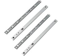 ZESLIV 2 Pairs (4 Pieces) Drawer Runners 17 mm x 310 mm Telescopic Runners Full Extension Guide Rails