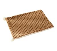 ZESLIV Dog Blanket, Cat Blankets, Fluffy, 90 x 65 cm, Pet Blankets, Flannel Dog Bed Mat, Sleeping Place for Dogs, Cats, Brown