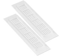 ZESLIV Set of 2 Ventilation Grille, Ventilation Grille, Aluminium Exhaust Grille, Square for Kitchen Cabinet, Shoe Cabinet and Wardrobe, White, 60 mm x 250 mm