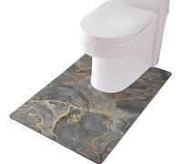 ZESLIV Toilet Mat U-Shaped Non-Slip 55x60cm Large Toilet Pedestal Mats Bathroom Mat Bath Rug for Floor Tub Shower Bedroom, Machine Washable