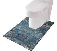 ZESLIV Toilet Mat U-Shaped Non-Slip 55x60cm Large Toilet Pedestal Mats Bathroom Mat Bath Rug for Floor Tub Shower Bedroom, Machine Washable