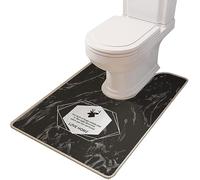 ZESLIV Toilet Mat U-Shaped Non-Slip 55x60cm Large Toilet Pedestal Mats Bathroom Mat Bath Rug for Floor Tub Shower Bathroom, Machine Washable