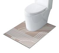 ZESLIV Toilet Mat U-Shaped Non-Slip 55x60cm Toilet Pedestal Mats Bathroom Mat Bath Rug for Floor Tub Shower Bathroom, Machine Washable