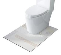 ZESLIV Toilet Mat U-Shaped Non-Slip 55x60cm Toilet Pedestal Mats Bathroom Mat Bath Rug for Floor Tub Shower Bathroom, Machine Washable