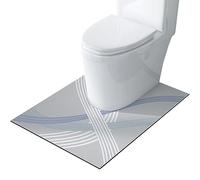 ZESLIV Toilet Mat U-Shaped Non-Slip 55x60cm Toilet Pedestal Mats Bathroom Mat Bath Rug for Floor Tub Shower Bathroom, Machine Washable