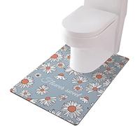 ZESLIV Toilet Mat U-Shaped Non-Slip 60x90cm Large Soft Toilet Pedestal Mats Bathroom Mat Bath Rug for Floor Tub Shower Bedroom, Machine Washable