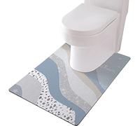 ZESLIV Toilet Mat U-Shaped Non-Slip 60x90cm Large Soft Toilet Pedestal Mats Bathroom Mat Bath Rug for Floor Tub Shower Bedroom, Machine Washable
