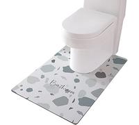 ZESLIV Toilet Mat U-Shaped Non-Slip 60x90cm Large Soft Toilet Pedestal Mats Bathroom Mat Bath Rug for Floor Tub Shower Bedroom, Machine Washable