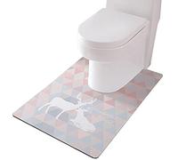 ZESLIV Toilet Mat U-Shaped Non-Slip 60x90cm Large Soft Toilet Pedestal Mats Bathroom Mat Bath Rug for Floor Tub Shower Bedroom, Machine Washable