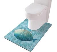 ZESLIV Toilet Mat U-Shaped Non-Slip 60x90cm Large Soft Toilet Pedestal Mats Bathroom Mat Bath Rug for Floor Tub Shower Bedroom, Machine Washable