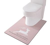 ZESLIV Toilet Mat U-Shaped Non-Slip 60x90cm Large Soft Toilet Pedestal Mats Bathroom Mat Bath Rug for Floor Tub Shower Bedroom, Machine Washable