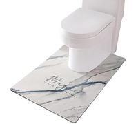 ZESLIV Toilet Mat U-Shaped Non-Slip 60x90cm Large Soft Toilet Pedestal Mats Bathroom Mat Bath Rug for Floor Tub Shower Bedroom, Machine Washable