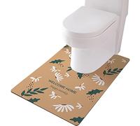 ZESLIV Toilet Mat U-Shaped Non-Slip 60x90cm Large Soft Toilet Pedestal Mats Bathroom Mat Bath Rug for Floor Tub Shower Bedroom, Machine Washable