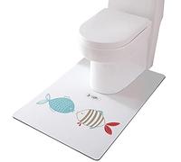 ZESLIV Toilet Mat U-Shaped Non-Slip 60x90cm Large Soft Toilet Pedestal Mats Bathroom Mat Bath Rug for Floor Tub Shower Bedroom, Machine Washable