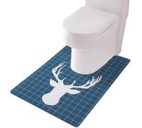 ZESLIV Toilet Mat U-Shaped Non-Slip 60x90cm Large Soft Toilet Pedestal Mats Bathroom Mat Bath Rug for Floor Tub Shower Bedroom, Machine Washable