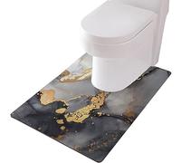 ZESLIV Toilet Mat U-Shaped Non-Slip 60x90cm Large Toilet Pedestal Mats Bathroom Mat Bath Rug for Floor Tub Shower Bedroom, Machine Washable