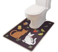 ZESLIV Toilet Mat U-Shaped Non-Slip 60x90cm Large Toilet Pedestal Mats Bathroom Mat Bath Rug for Floor Tub Shower Bathroom, Machine Washable