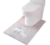 ZESLIV Toilet Mat U-Shaped Non-Slip 60x90cm Toilet Pedestal Mats Bathroom Mat Bath Rug for Tub Shower Bathroom, Machine Washable