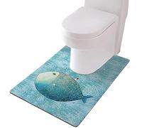 ZESLIV Toilet Mat U-Shaped Non-Slip 60x90cm Toilet Pedestal Mats Bathroom Mat Bath Rug for Tub Shower Bathroom, Machine Washable