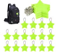 ZesNxj Pack of 16 Reflector Pendants Children, Party Bag Children's Birthday, Children's Birthday Gift, Cycling Walking, Party Bag Children's Birthday Party 6 Years for Backpack, School Bag (Yellow)