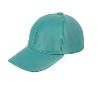 Zessano Genuine Leather Unisex Baseball Cap - 100% Sheep Leather Mens and Womens Baseball Cap with Adjustable Back Strap (Green)