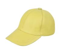Zessano Genuine Leather Unisex Baseball Cap - 100% Sheep Leather Mens and Womens Baseball Cap with Adjustable Back Strap (Lime)