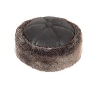 Zessano Leather Winter Fur Hat - Unisex Shearling 100% Leather Sheepskin Hats for Men Women (2XL, Brown)