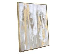 Zessonic Gold Abstract Wall Art - Framed Texture Paintings Modern Canvas Artwork with Hand-Painted Gold Foil for Modern Style Decor, Ready to Hang