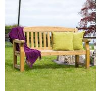 Zest Emily 3-Seater Wooden Garden Bench, Brown