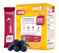Zest Active Super Supplement Berry Burst - 25 Ingredients in One Daily Sachet - Everyday Boost Supports Energy, Immune System, Brain & Muscle Function - 30 Day Supply
